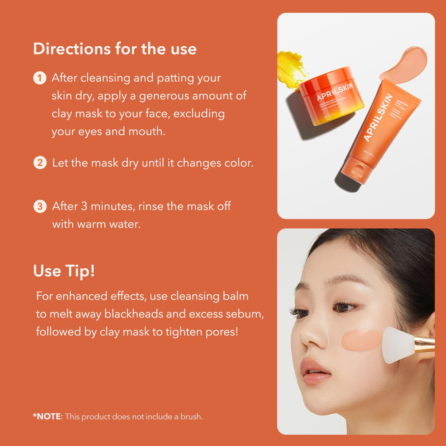 APRILSKIN Carrotene Pore Clay Mask 6 skincare-kbeauty-glowtime-april carrotene pore clay mask