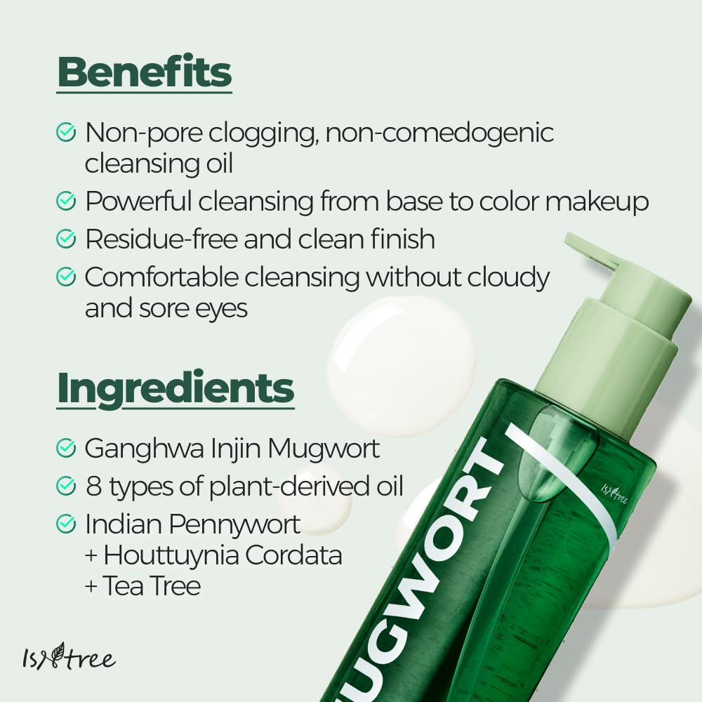 ISNTREE Mugwort Calming Deep Cleansing Oil 3 skincare-kbeauty-glowtime-isntree mugwort calming deep cleansing oil
