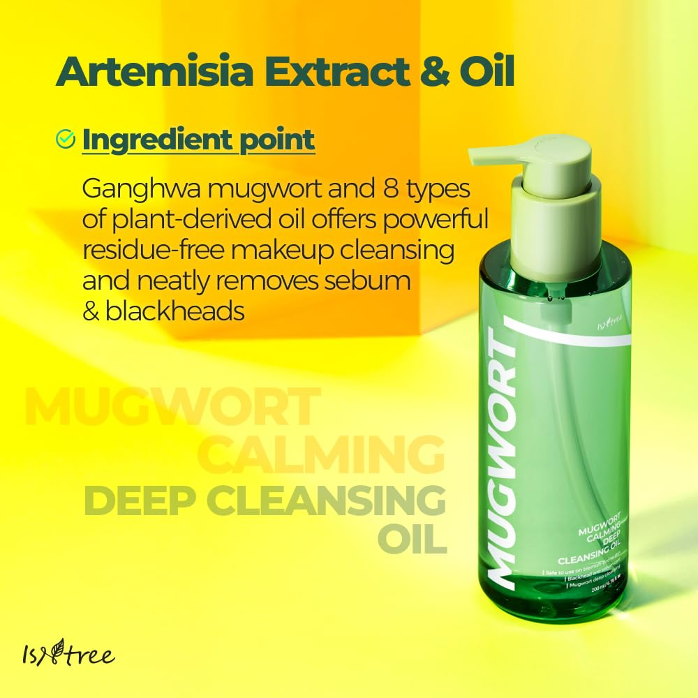ISNTREE Mugwort Calming Deep Cleansing Oil 4 skincare-kbeauty-glowtime-isntree mugwort calming deep cleansing oil