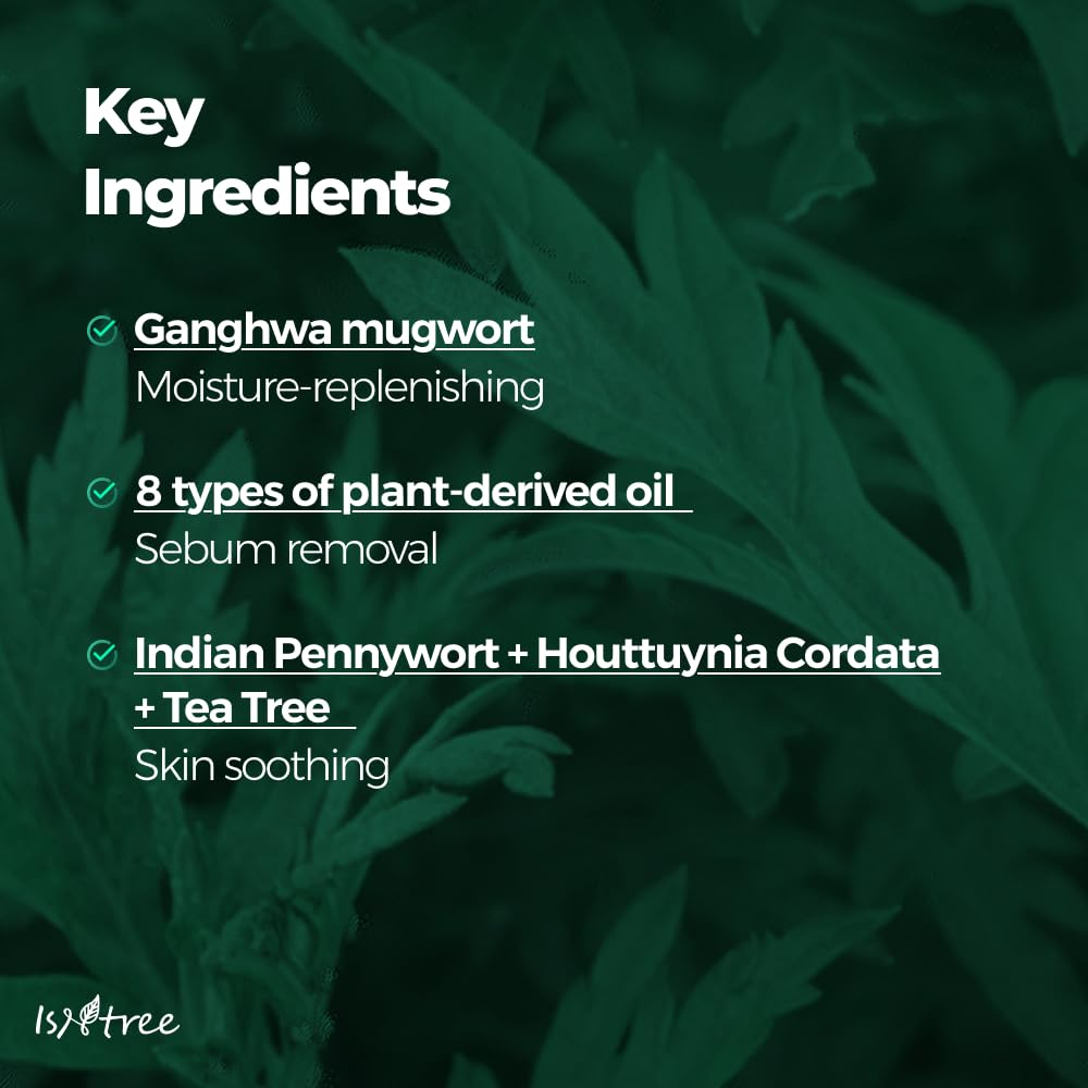 ISNTREE Mugwort Calming Deep Cleansing Oil 5 skincare-kbeauty-glowtime-isntree mugwort calming deep cleansing oil