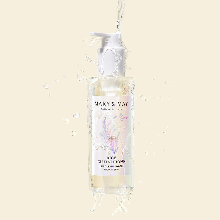 MARY & MAY Rice Glutathione LHA Cleansing Oil 9 skincare-kbeauty-glowtime-mary and may rice glutathione lha cleansing oil