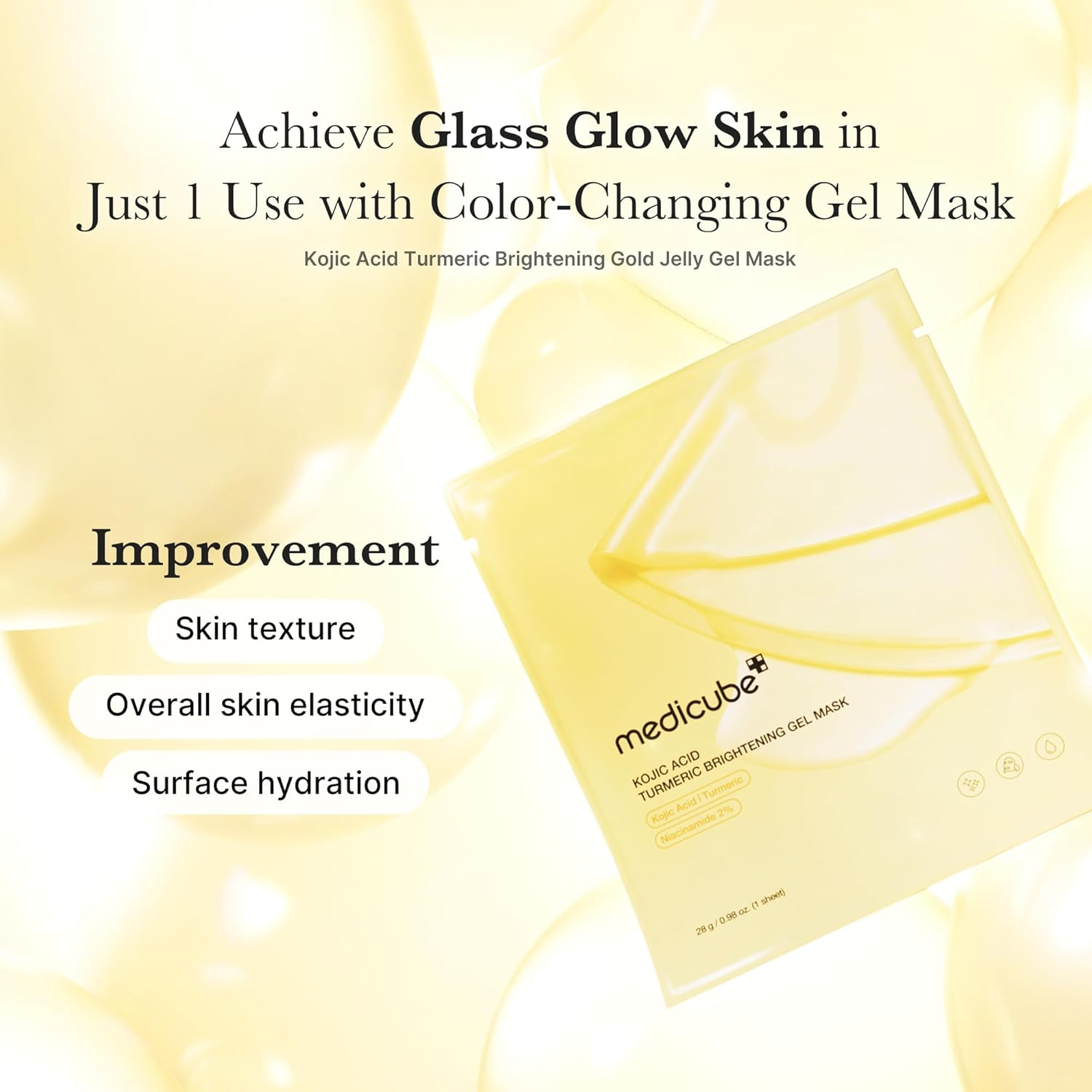MEDICUBE Kojic Acid Turmeric Brightening gel mask 5 skincare-kbeauty-glowtime-medicube kojic acid turmeric brightening gel mask