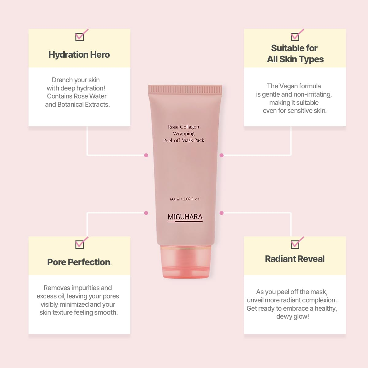 skincare-kbeauty-glowtime-miguhara rose collagen wrapping peeling off mask pack