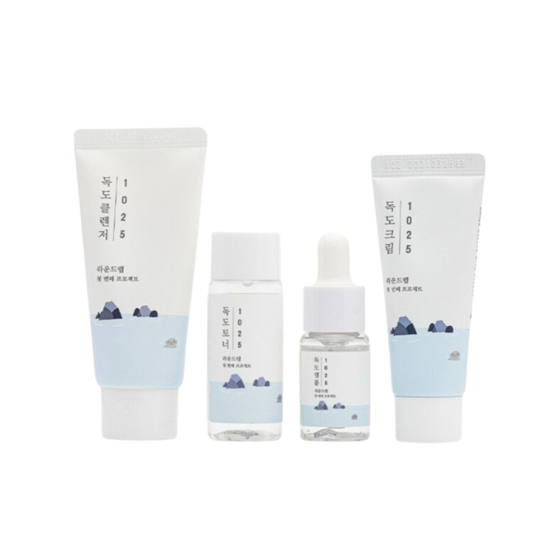 ROUND LAB 1025 Dokdo Trial Kit 6 skincare-kbeauty-glowtime-round lab 10225 dokdo trial kit