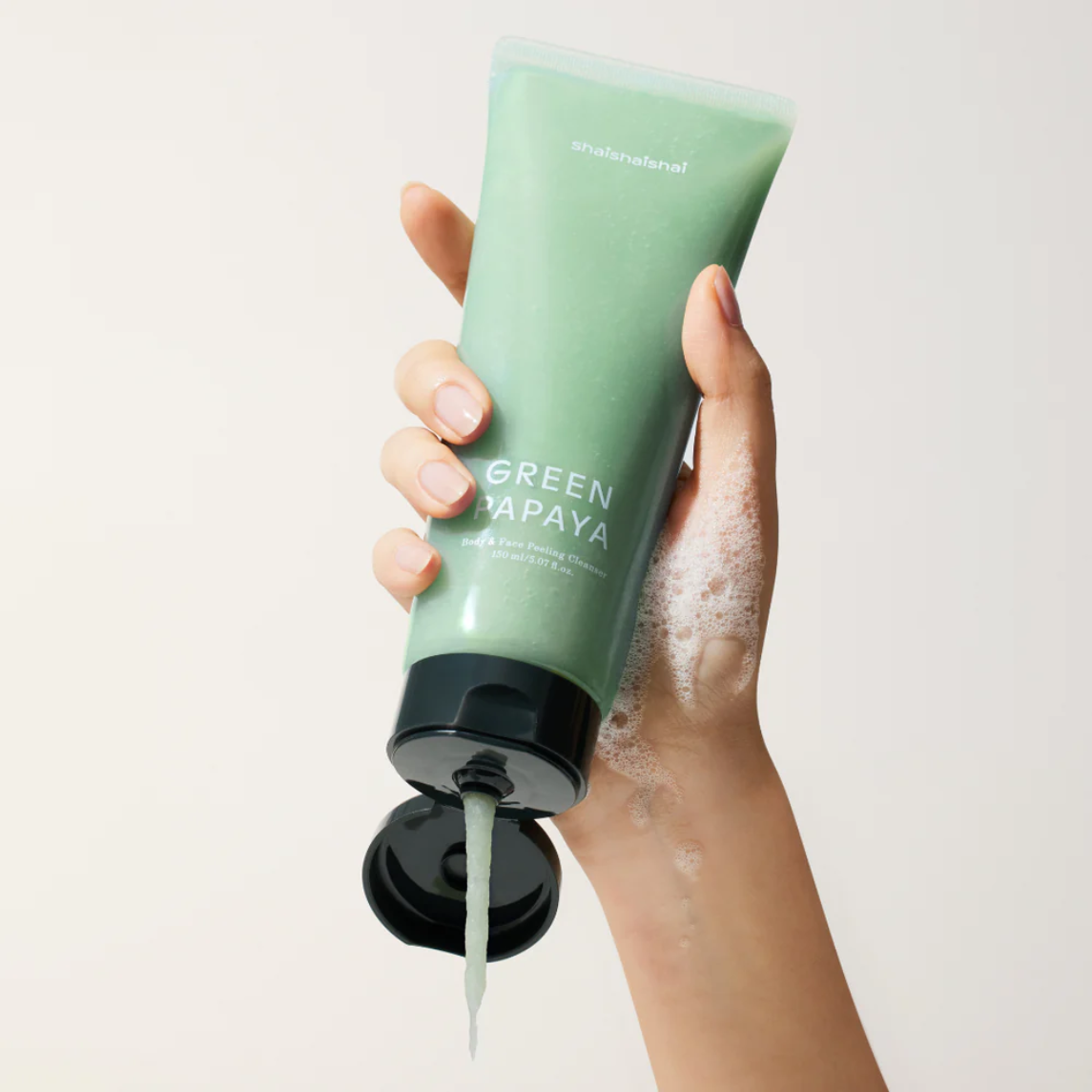SHAISHAISHAI Green Papaya Body and Face Peeling cleanser 2 skincare-kbeauty-glowtime-shaishaishai green papaya body and face peeling cleanser