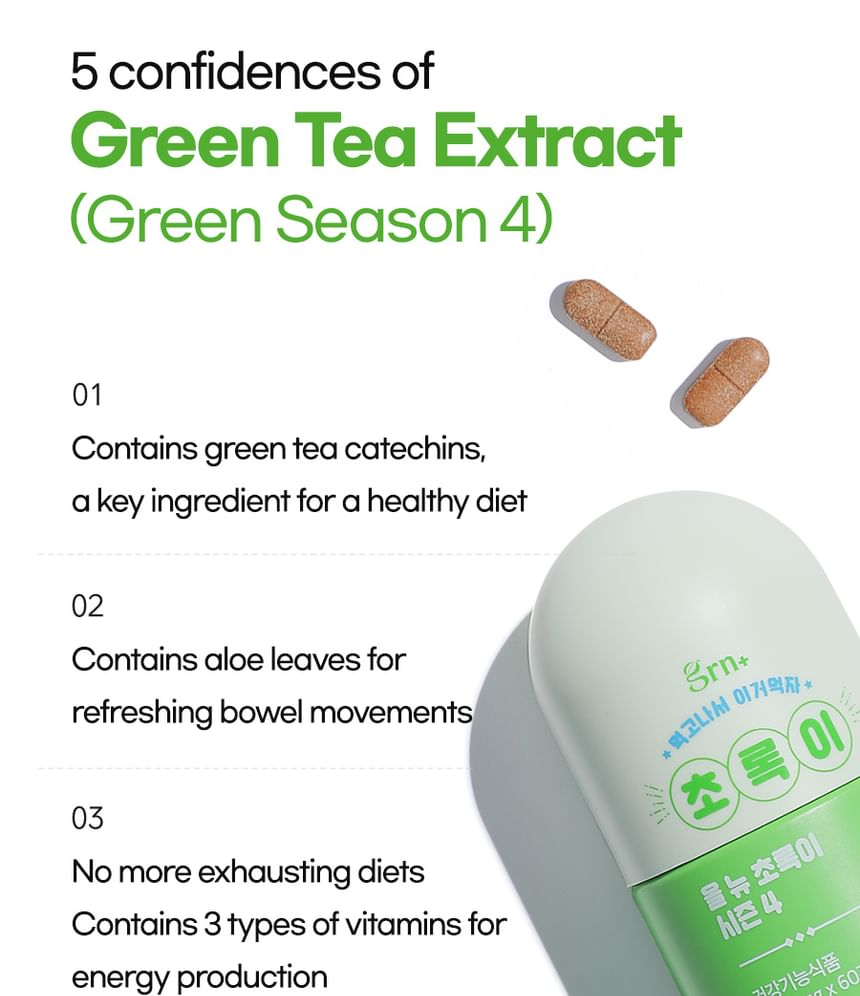 GRN Plus Green Tea 4 skincare-kbeauty-glowtime-grn plus green tea extract Green Season 4