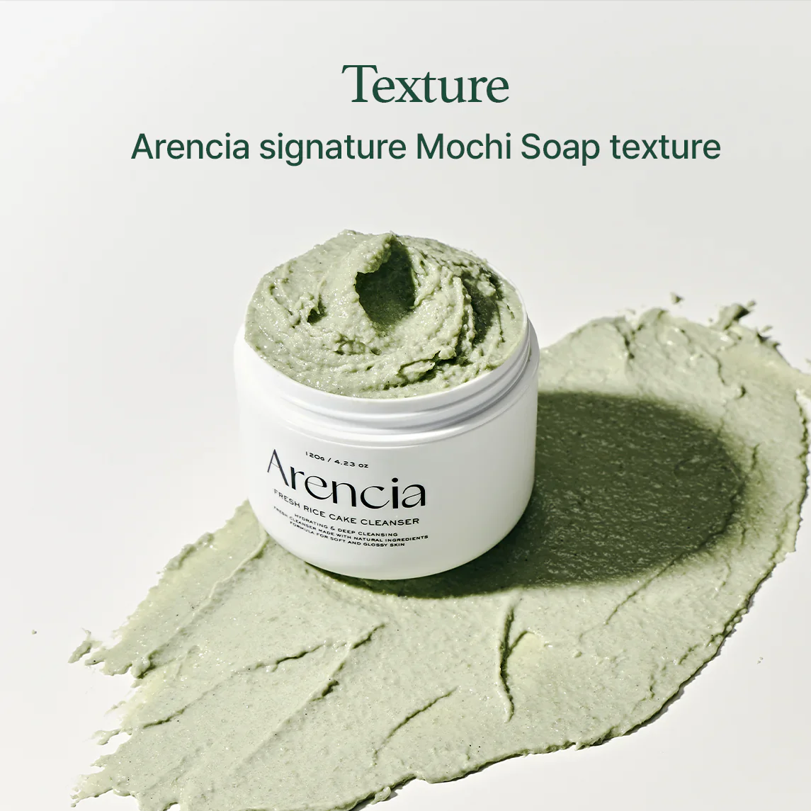 ARENCIA Fresh Green Rice Mochi Cleanser 3 skincare-kbeauty-glowtime-arencdia fresh green rice mochi cleanser