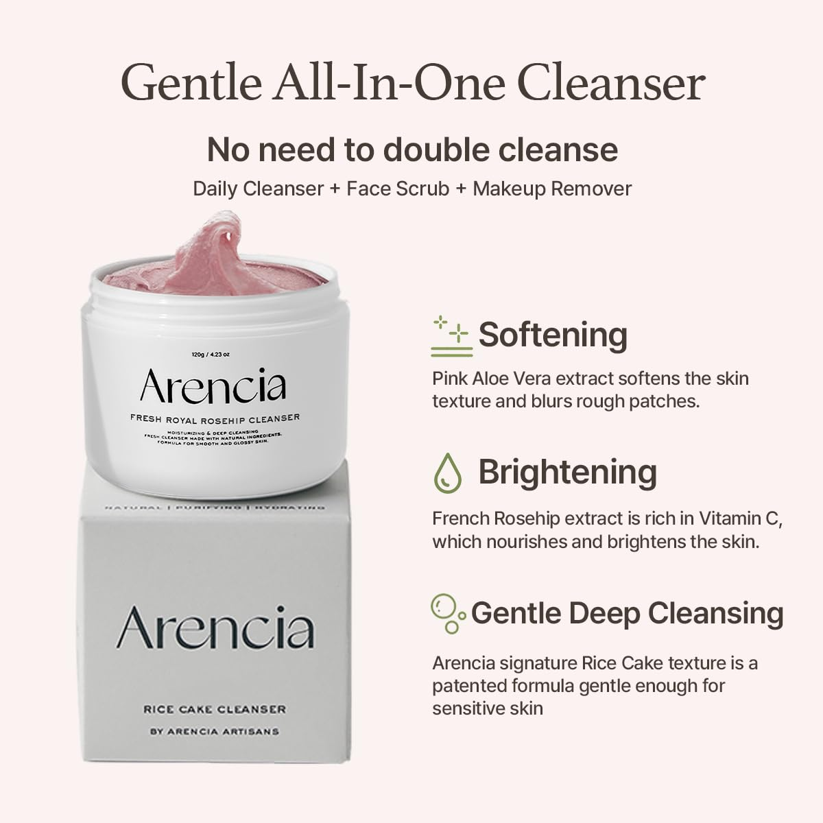 ARENCIA Frseh Royal Rosehip Cleanser 9 skincare-kbeauty-glowtime-arencia fesh royal rosehip cleanser