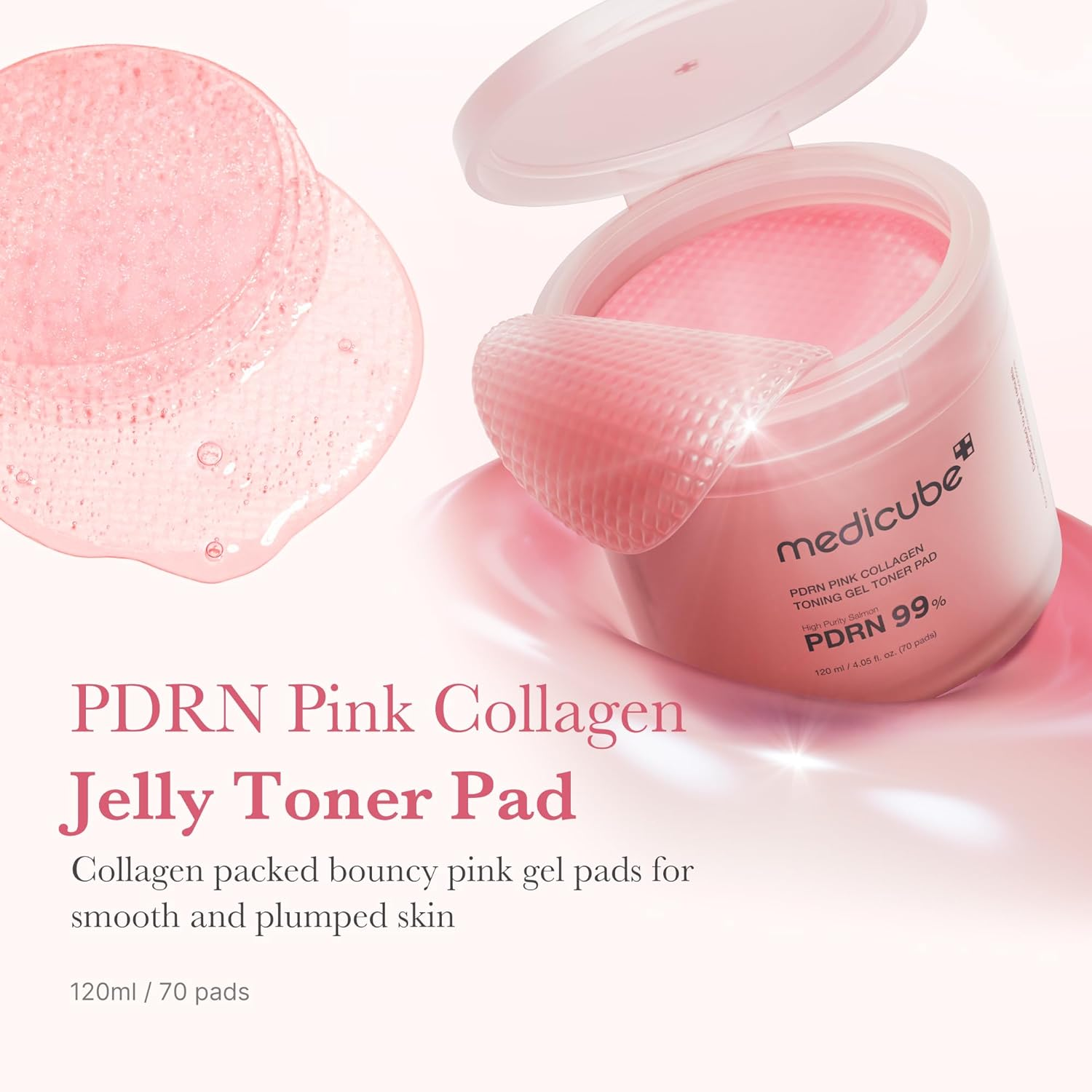MEDICUBE PDRN Pink Collagen Toning Gel Toner Pad 3 skincare-kbeauty-glowtime-medicube pdrn pink collagen toning gel toner pad