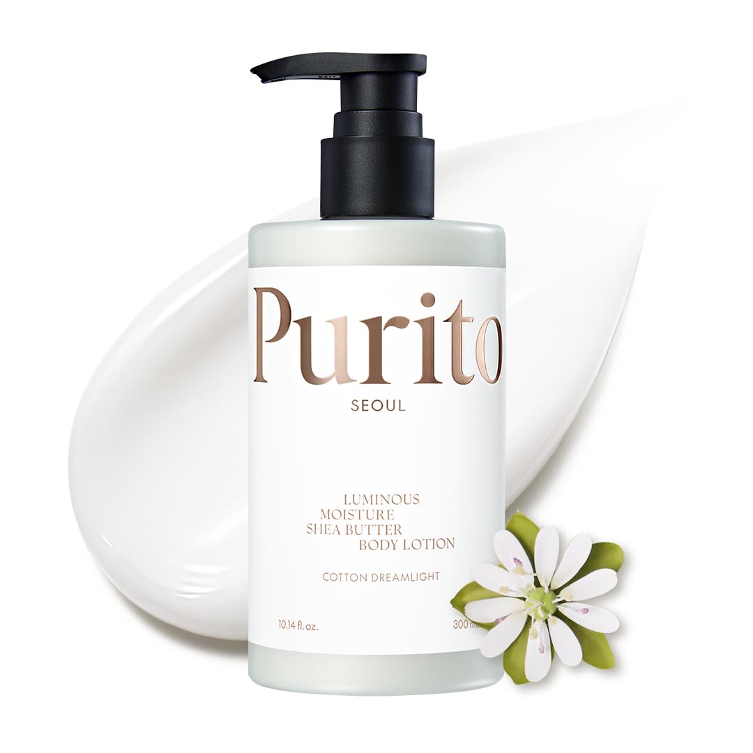 PURITO Luminous Moisture Shea Butter Body Lotion Cotton dreamlight 1 skincare-kbeauty-glowtime-purito luminous moisture shea butter body lotion cotton dreamlight
