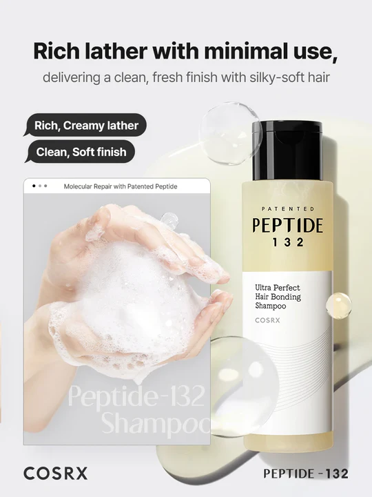 COSRX Peptide 132 Ultra Perfect Hair conding Shampoo 6 skincare-kbeauty-glowtime-cosrx peptide 132 ultra perfect hair bonding shampoo