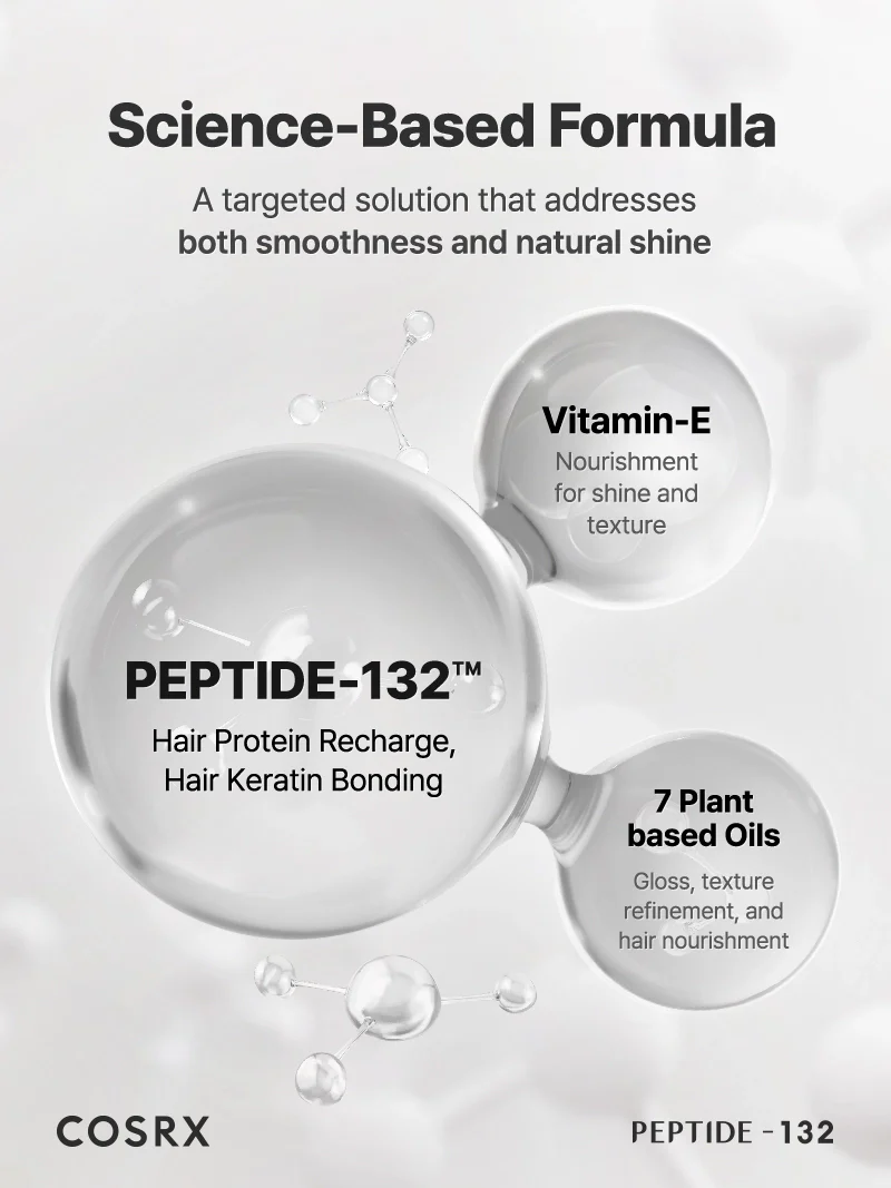 COSRX Ppetide 132 ultra perfect hair bonding oil serum 2 skincare-kbeauty-glowtime-cosrx peptide 132 ultra perfect hair bonding oil serum