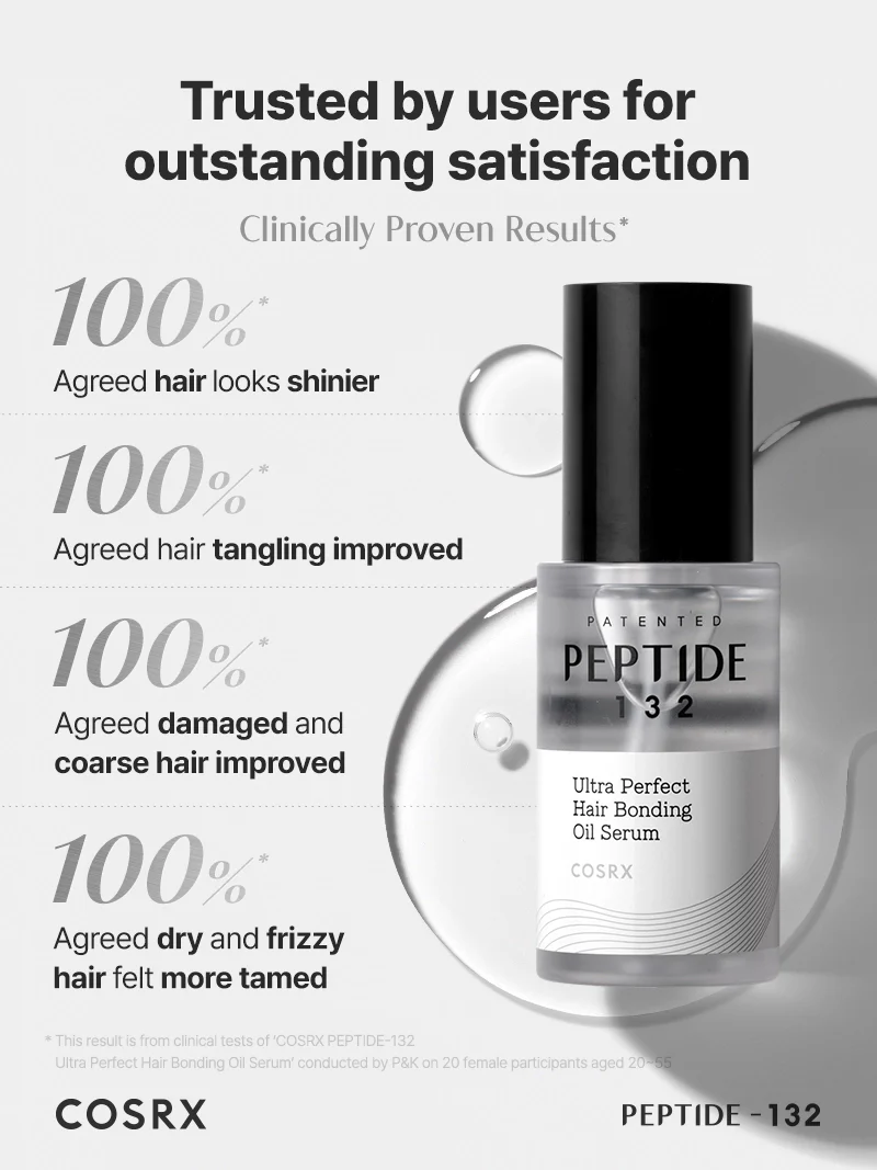 COSRX Ppetide 132 ultra perfect hair bonding oil serum 4 skincare-kbeauty-glowtime-cosrx peptide 132 ultra perfect hair bonding oil serum