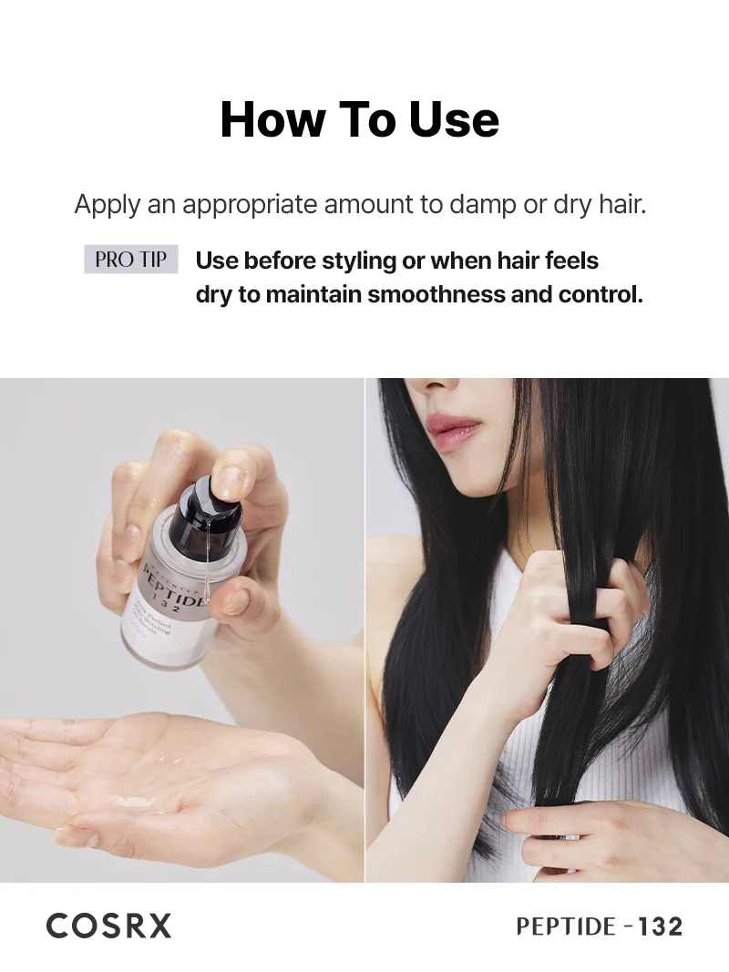 COSRX Ppetide 132 ultra perfect hair bonding oil serum 8 skincare-kbeauty-glowtime-cosrx peptide 132 ultra perfect hair bonding oil serum