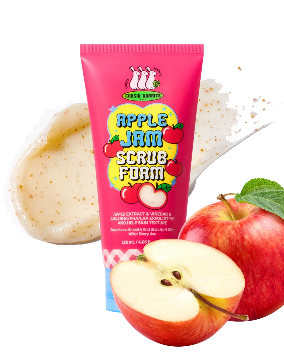 CHASIN RABBITS Apple Jam Scrub Foam 1 skincare-kbeauty-glowtime-chasin rabbits apple jam scrub foam