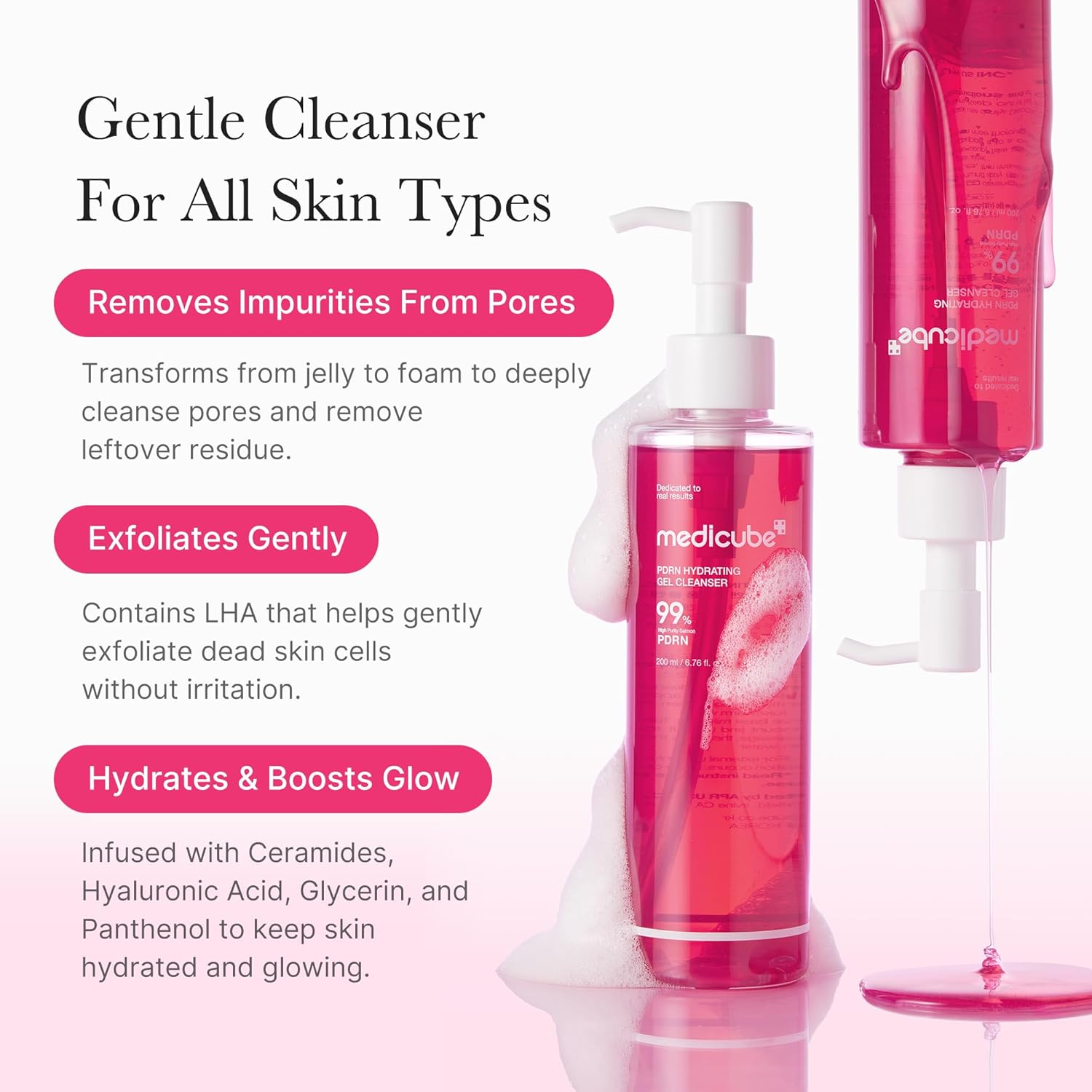 MEDICUBE PDRN Hydrating Gel Cleaner 3 skincare-kbeauty-glowtime-medicube pdrn hydrating gel cleanser