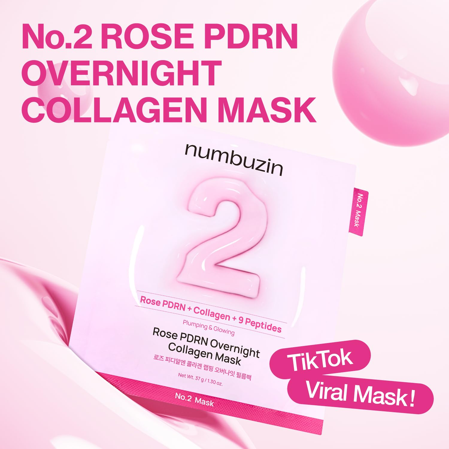 NUMBUZIN 2 Rose PDRN Overnight Collagen Mask 3 skincare-kbeauty-glowtime-numbuzin 2 rose pdrn overnight collagen mask