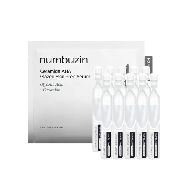 NUMBUZIN 4 Ceramide AHA Flazed Skin Prep Serum Vial Set 1 skincare-kbeauty-glowtime-numbuzin 4 ceramide aha glazed skin prep serum vial set