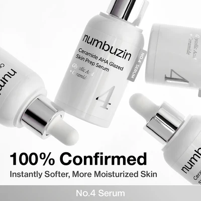 NUMBUZIN 4 Ceramide AHA Flazed Skin Prep Serum Vial Set 5 skincare-kbeauty-glowtime-numbuzin 4 ceramide aha glazed skin prep serum vial set