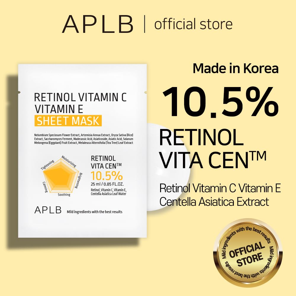 APLB Retinol Vitamin C Vitamin E Sheet Mask 3 skincare-kbeauty-glowtime-aplb retinol vitamin C Vitamin E Sheet mask