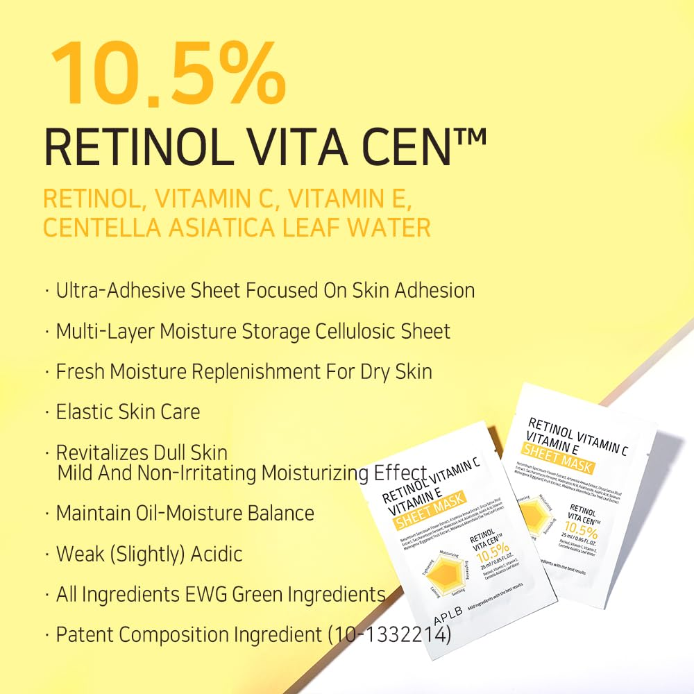 APLB Retinol Vitamin C Vitamin E Sheet Mask 4 skincare-kbeauty-glowtime-aplb retinol vitamin C Vitamin E Sheet mask