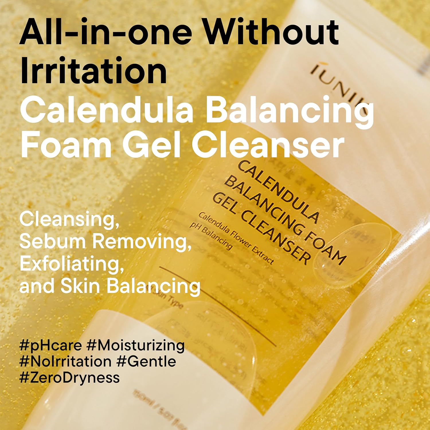 IUNIK Calendula Balancing Foam Gel Cleanser 3 sk-IUNIK-Calendula balancing foam gel cleanser