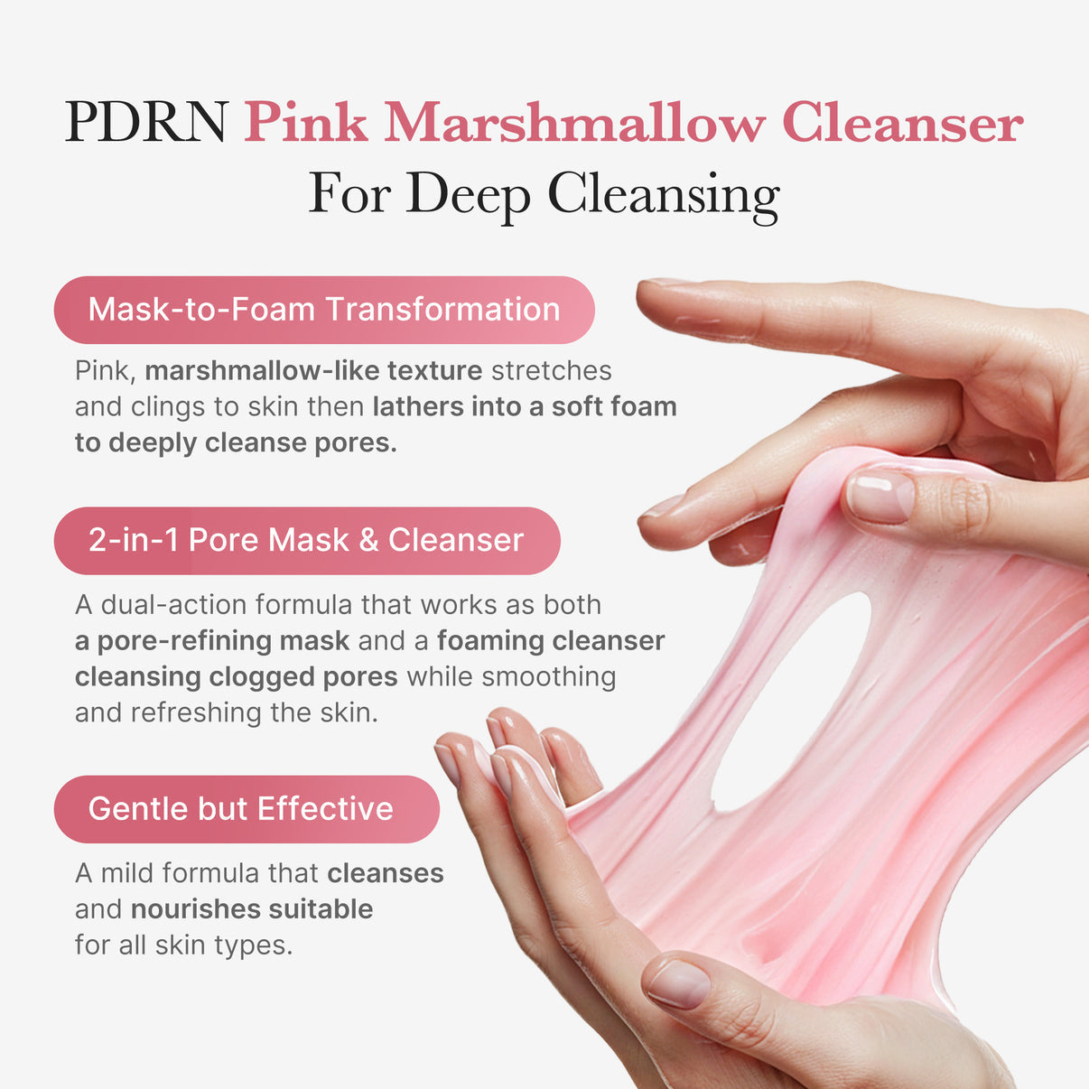 MEDICUBE PDRN Pink Niacinamide Whip Cleanser 6 skincare-kbeauty-glowtime-medicube pdrn pink niacinamide whip cleanser