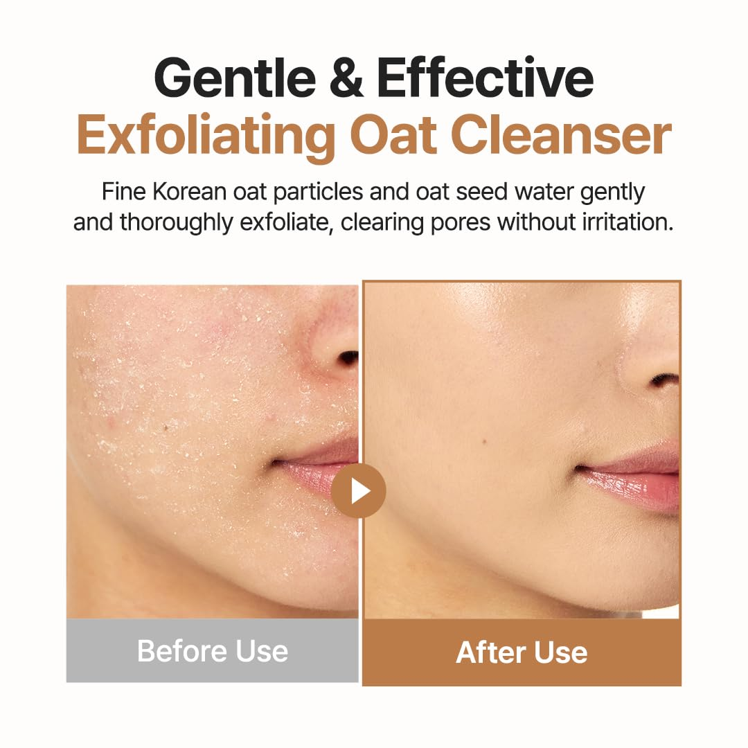 PURITO Oat In Gentle Exfolilating Face Cleanser 3 skincare-kbeauty-glowtime-purito oat in gentlel exfoliating face cleanser