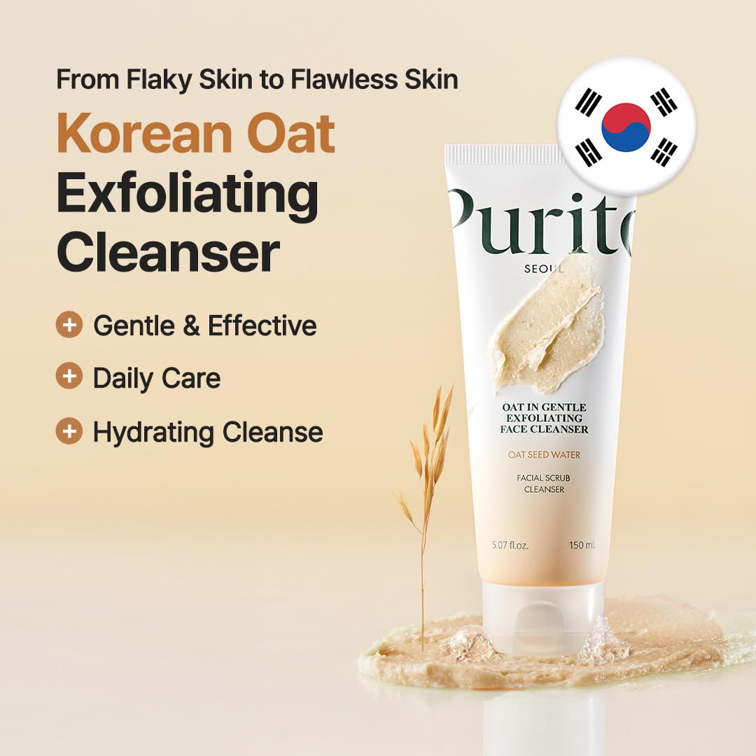 PURITO Oat In Gentle Exfolilating Face Cleanser 4 skincare-kbeauty-glowtime-purito oat in gentlel exfoliating face cleanser