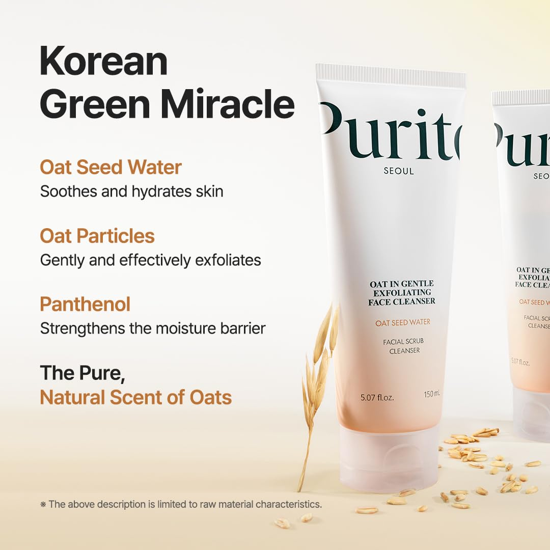 PURITO Oat In Gentle Exfolilating Face Cleanser 5 skincare-kbeauty-glowtime-purito oat in gentlel exfoliating face cleanser