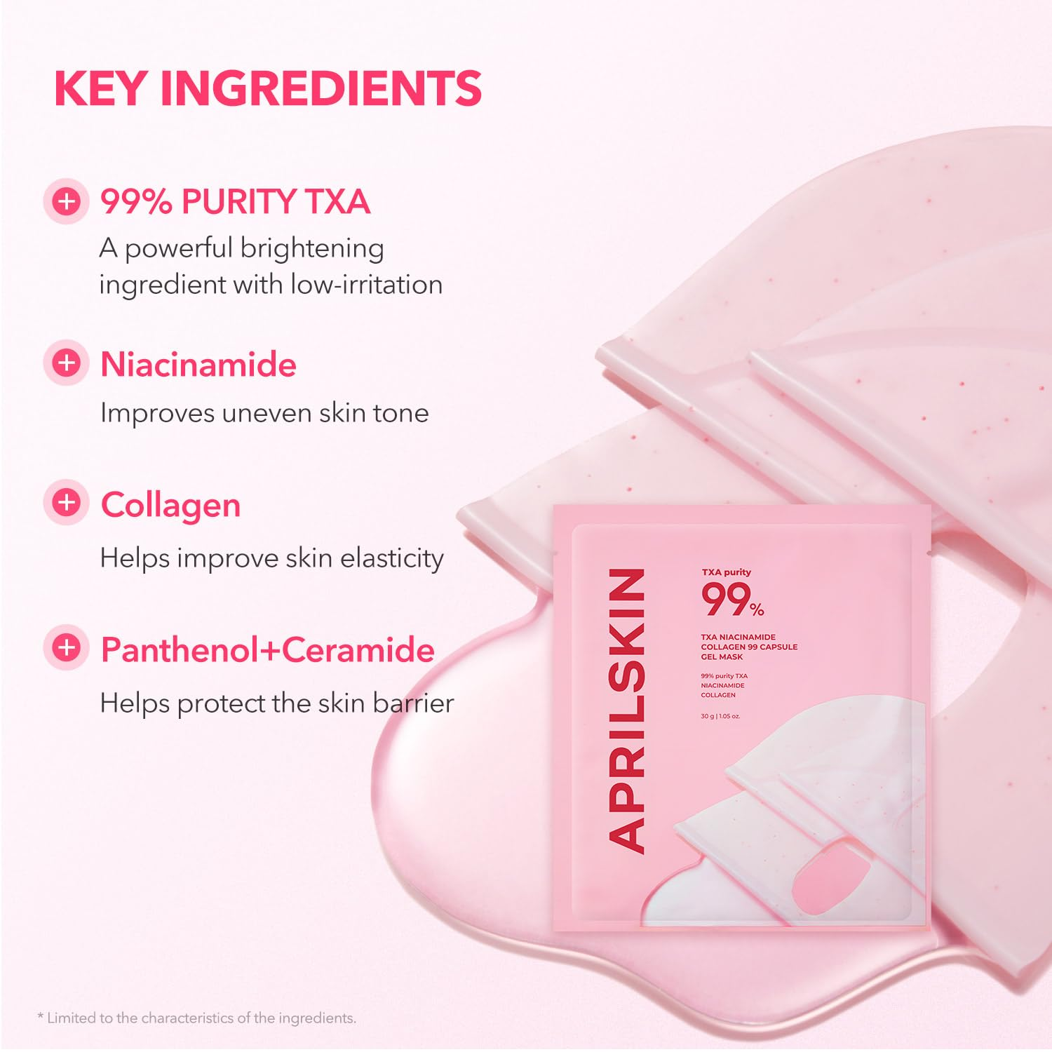 TXA Niacinamide Collagen 99 Capsule Gel mask 7