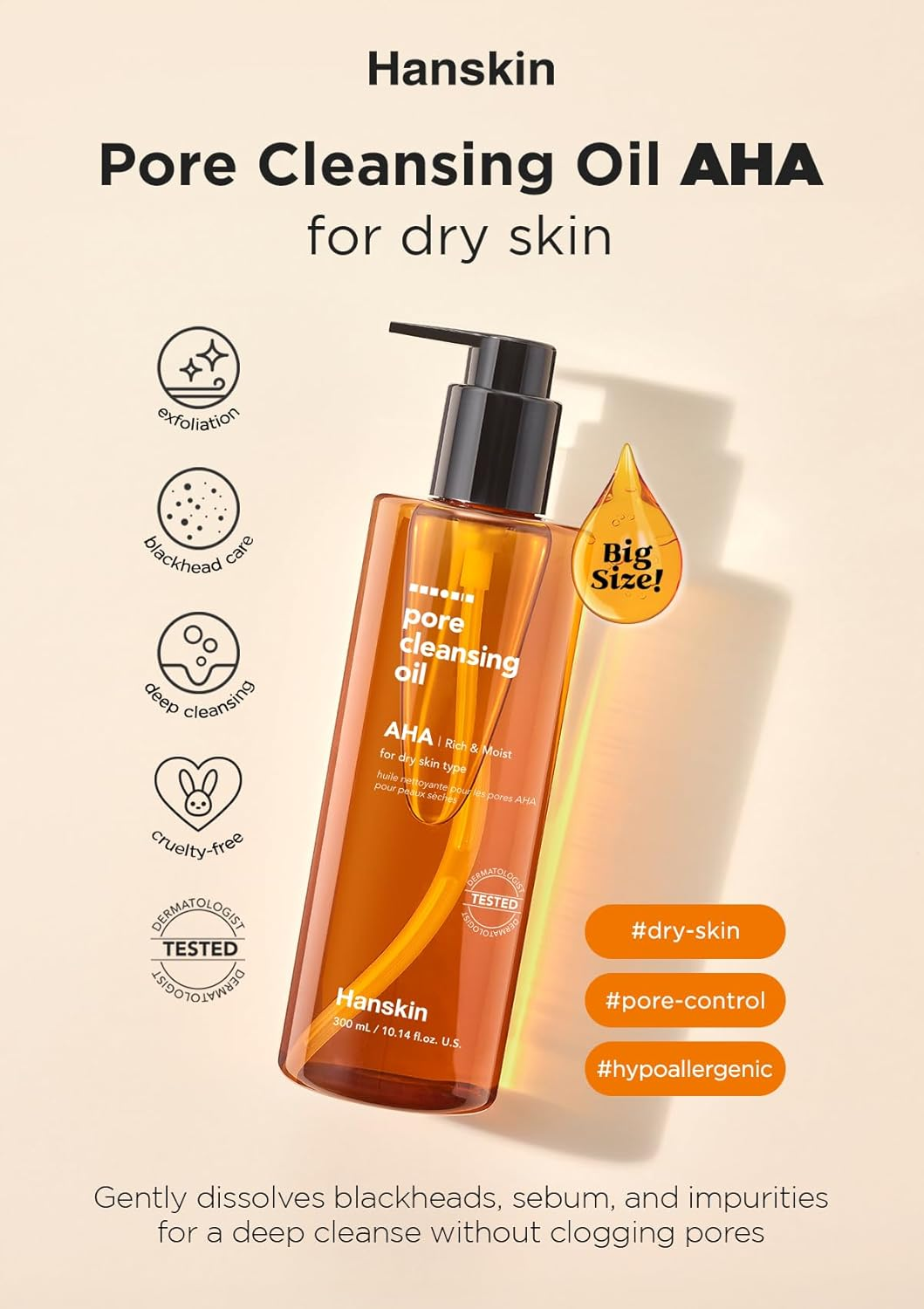 HANSKIN Pore Cleansing Oil AHA 3 skincare-kbeauty-glowtime-hanskin pore cleansing oil aha