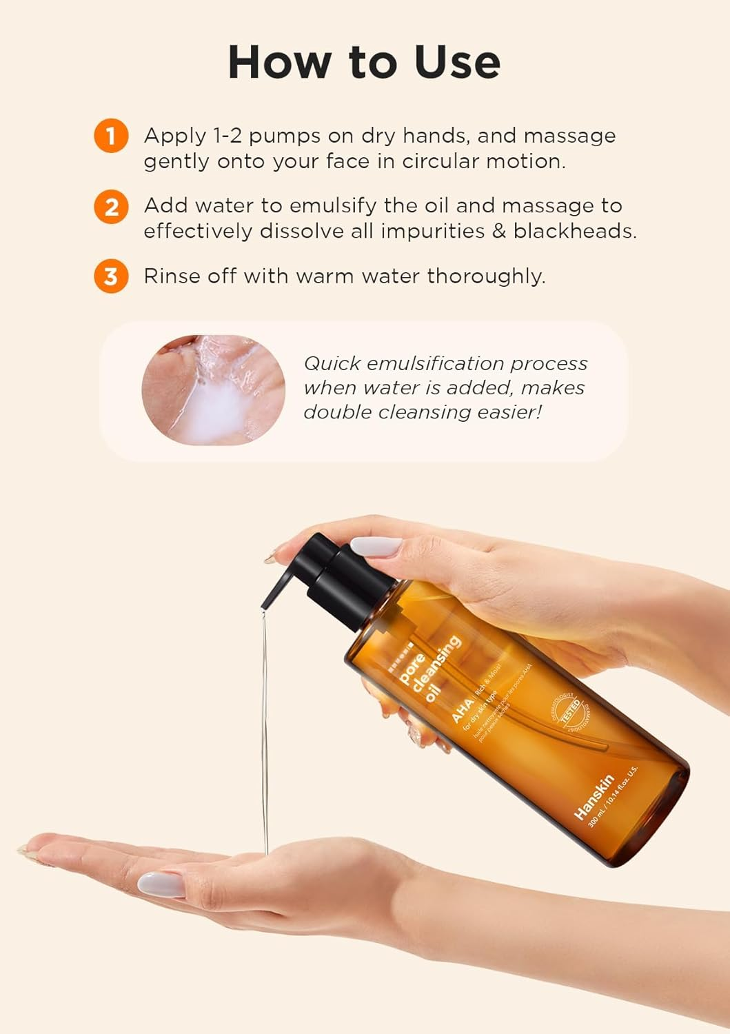 HANSKIN Pore Cleansing Oil AHA 7 skincare-kbeauty-glowtime-hanskin pore cleansing oil aha