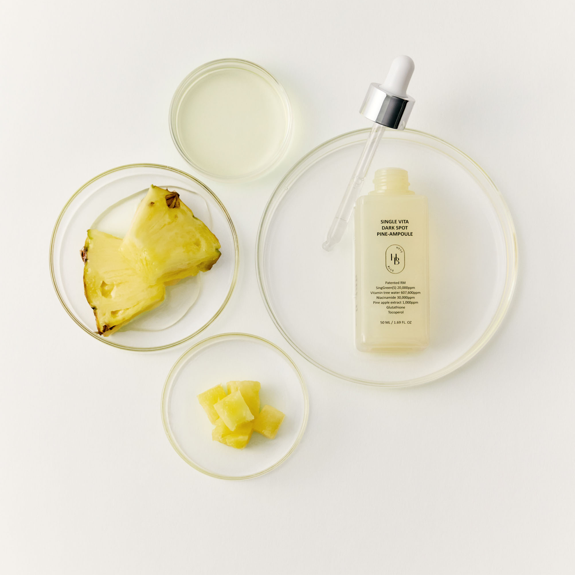 HEVEBLUE Single Vitamin Dark Spot Pine Ampoule 6 skincare-kbeauty-glowtime-heveblues single dark spot pine ampoule