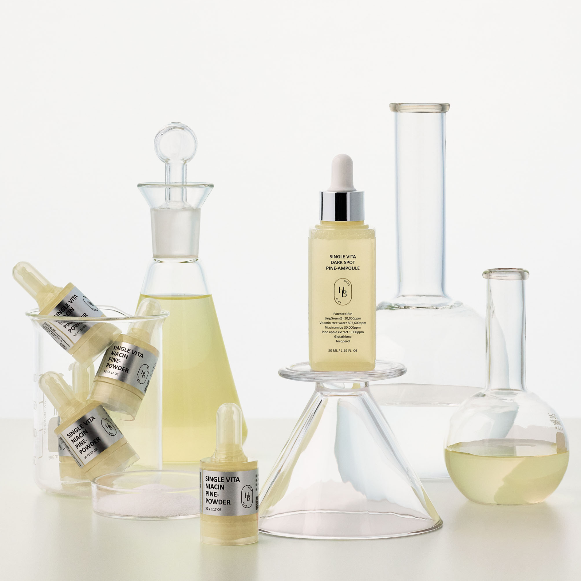 HEVEBLUE Single Vitamin Dark Spot Pine Ampoule 7 skincare-kbeauty-glowtime-heveblues single dark spot pine ampoule