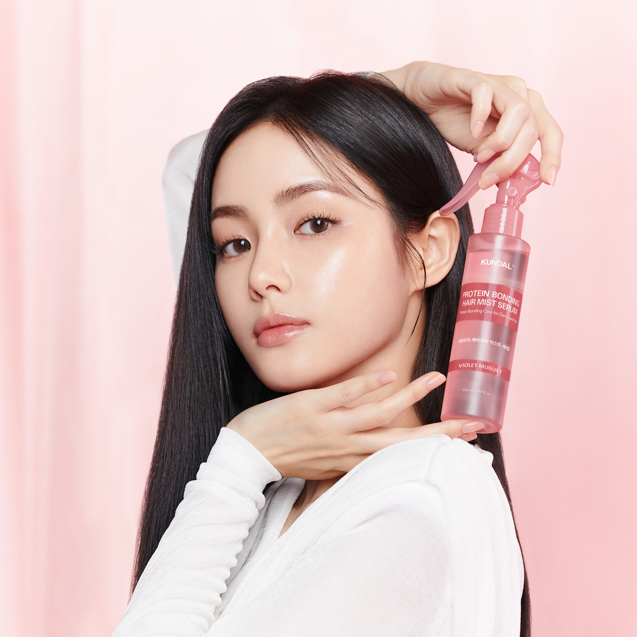 KUNDAL Protein Bonding Hair Mist Serum Violet Muguet 2 skincare-kbeauty-glowtime-kundal protein bonding hair mist serum violet muguet