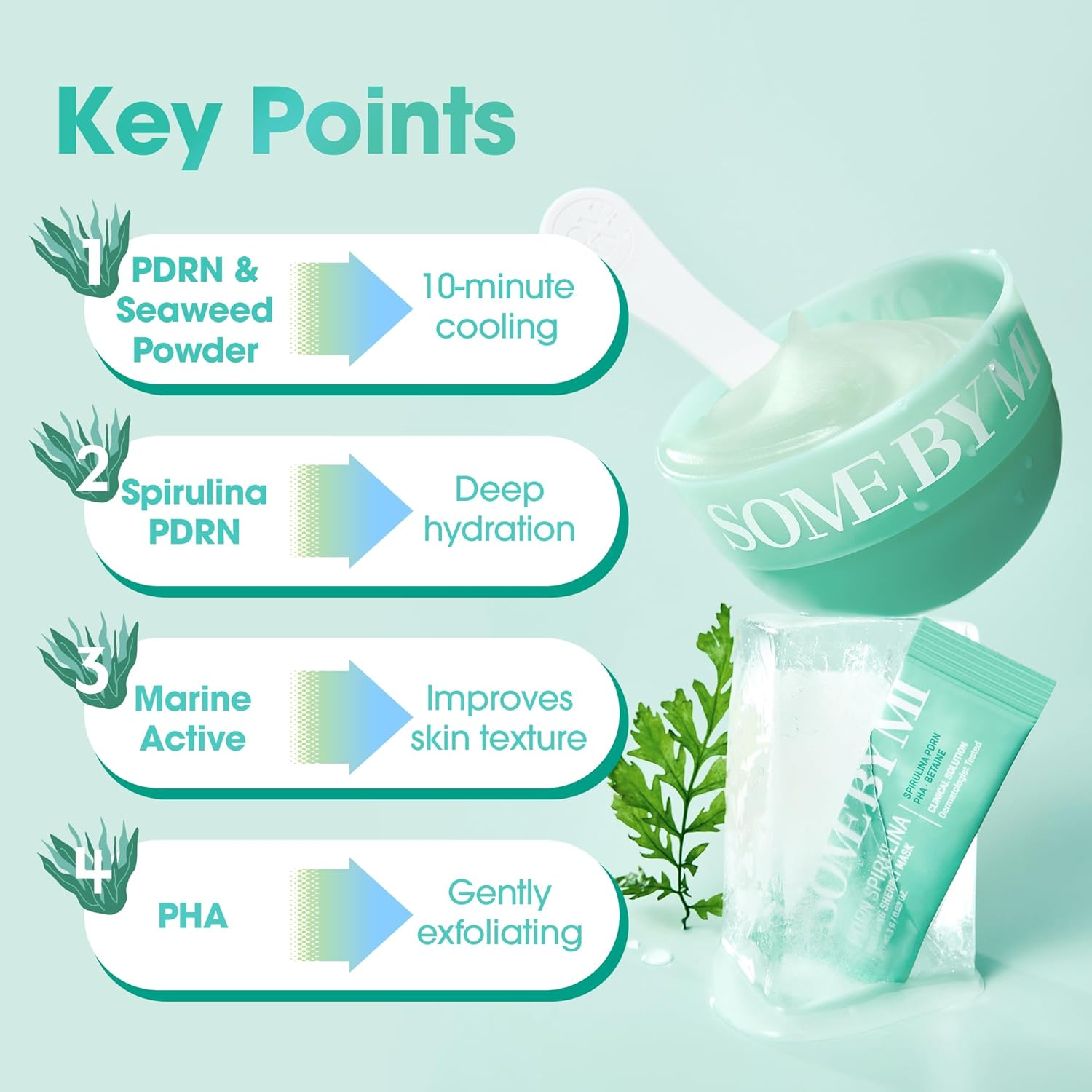 SOME BY MI PDRN Spirulina Sherbet mask set 7 skincare-kbeauty-glowtime-some by mi PDRN Spirulina sherbet mask set