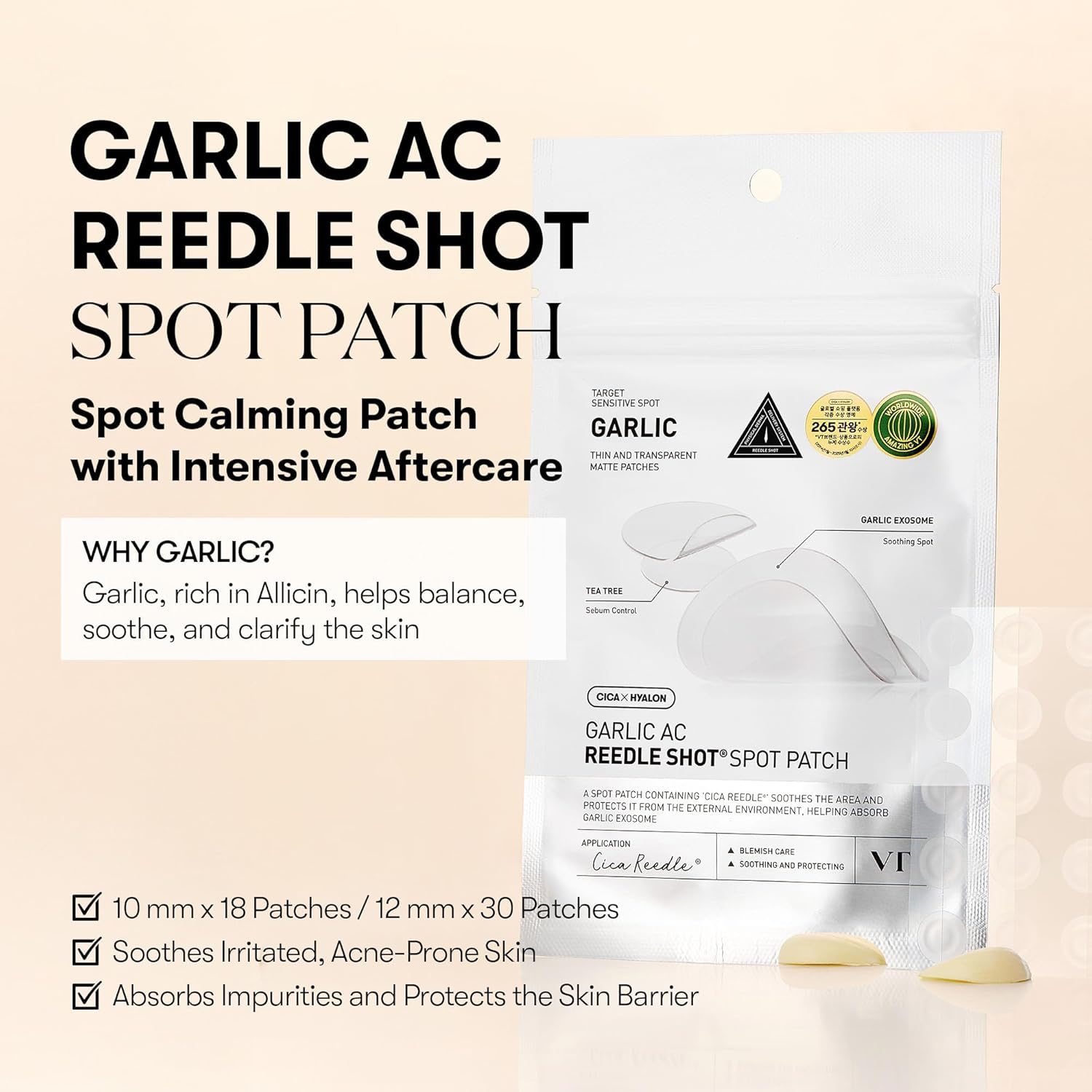 VT COSMETICS Garlic Reedle Shot Point patch 3 skincare-kbeauty-glowtime-vt cosmetics garlic reedls shot point patch