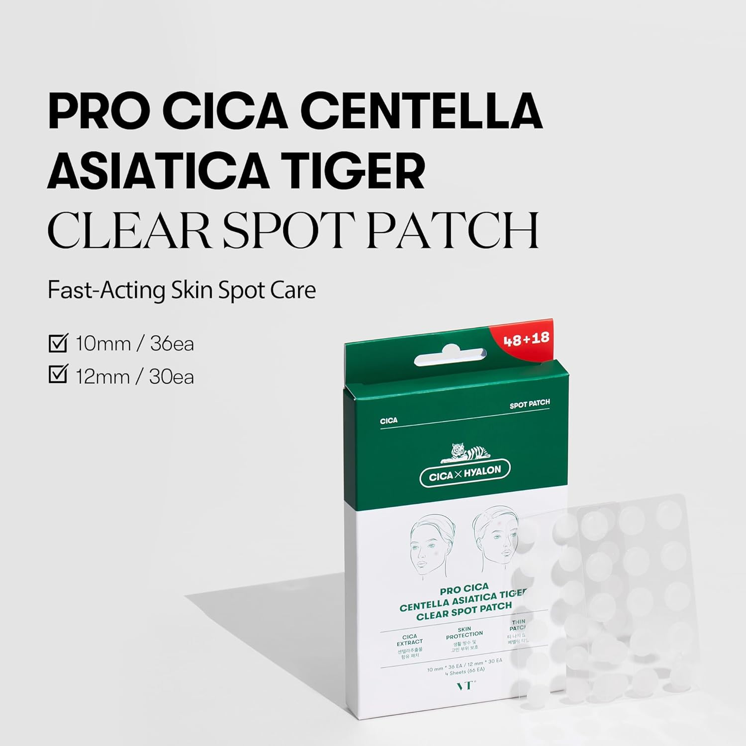 VT COSMETICS Pro Cice Centella Tiger Clear Spot Patch 3 skincare-kbeauty-glowtime-vt cosmetics pro concealer tiger clear spot patch