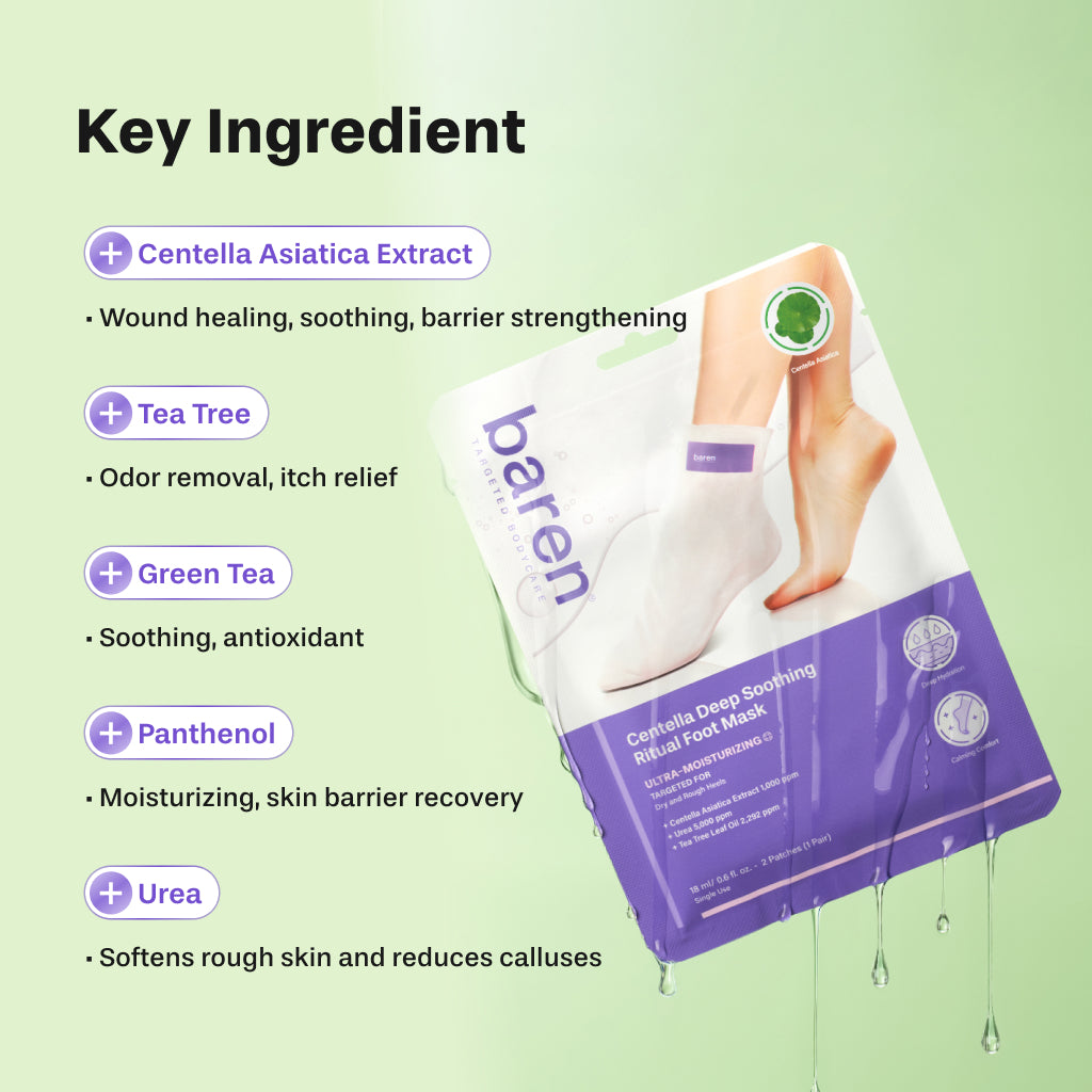 BAREN Centella Deep Soothing Ritual Foot Mask 5 skincare-kbeauty-glowtime-baren centella deep soothing ritual foot mask