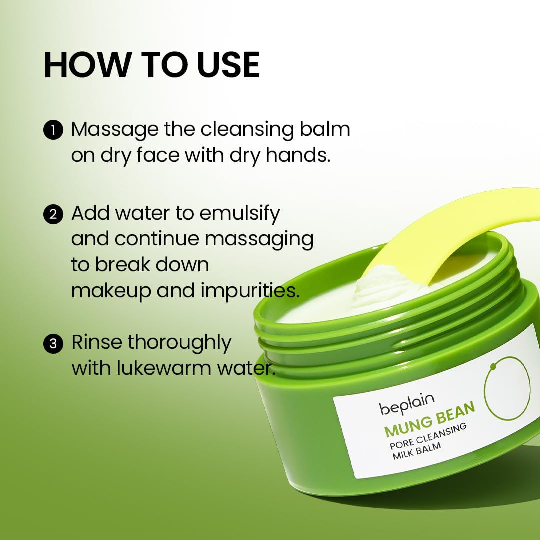 BEPLAIN Mung Bean Milk Cleansing Balm 13 skincare-kbeauty-glowtime-beplain mung bean milk cleansing balm