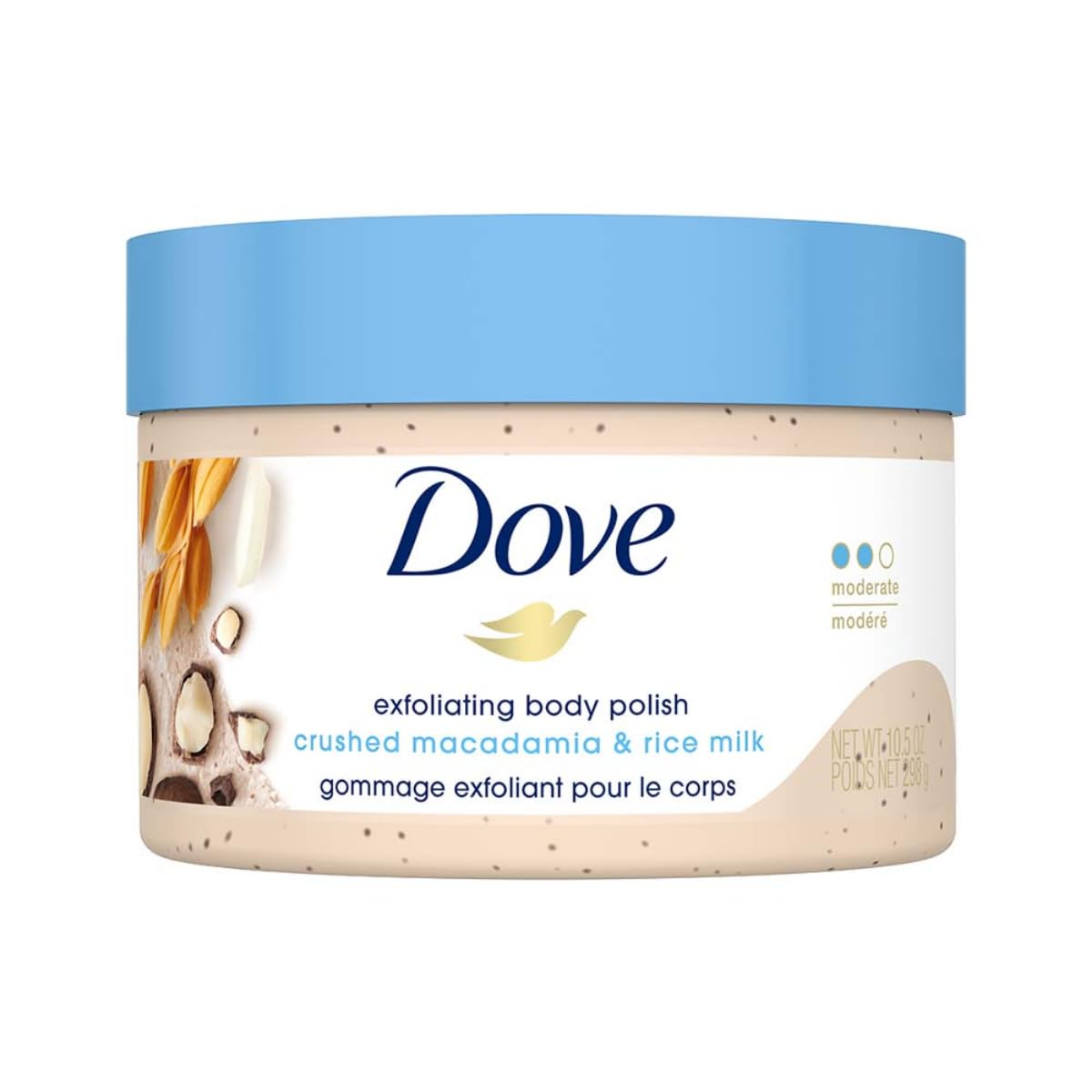 DOVE Exfoliating Body Polish Crushed Macadamia and Rice Milk 1 skincare-kbeauty-glowtime-dove exfoliating body polish crushed macadamia and rice milk