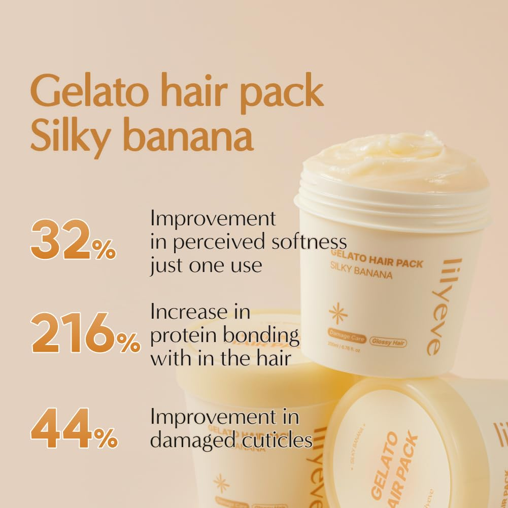 LILYEVE Turn Gelato Hair pack Silky Banana 3 skincare-kbeauty-glowtime-lilyeve turn gelato hair pack