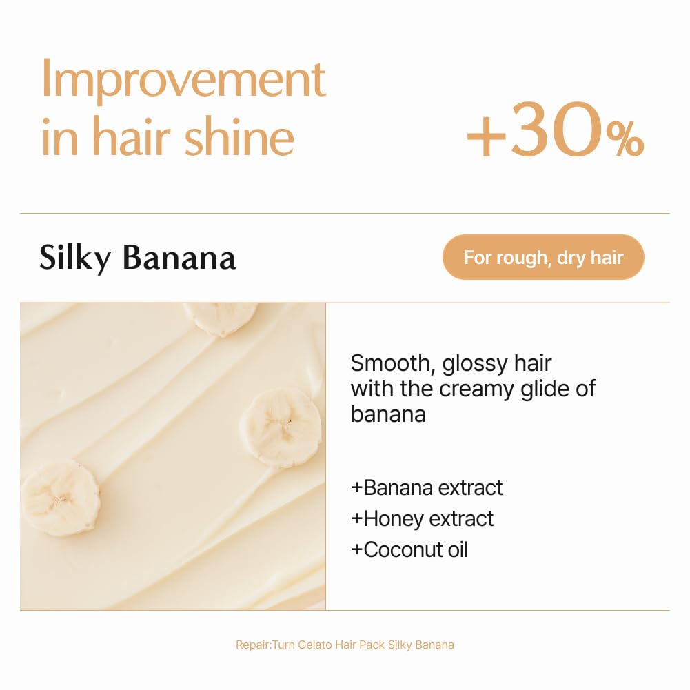 LILYEVE Turn Gelato Hair pack Silky Banana 7 skincare-kbeauty-glowtime-lilyeve turn gelato hair pack