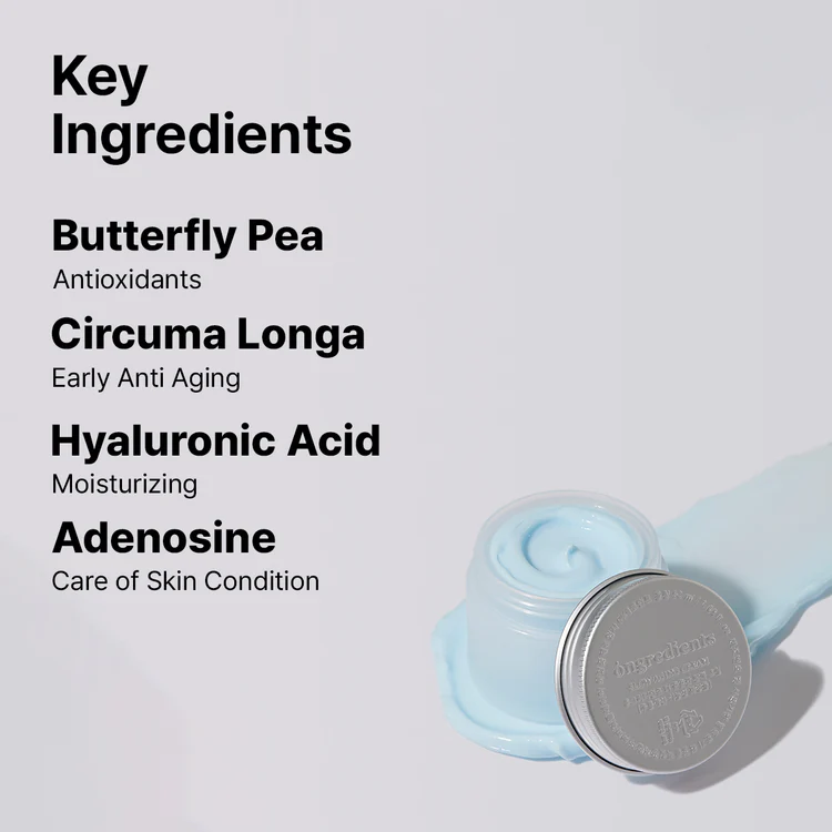 ONGREDIENTS Slow Aging Cream 5 skincare-kbeauty-glowtime-ongredients butterfly pea slow aging cream