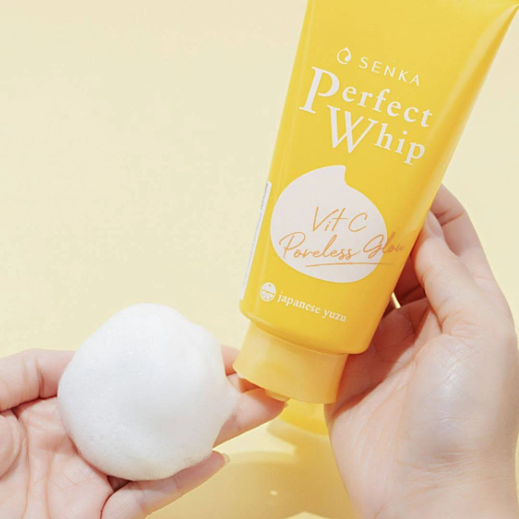 Perfect Whip Yuzu Vit C Poreless Glow Face Wash 3 skincare-kbeauty-glowtime-shiseido-senka perfect whip yuzu vit c poreless glow face wash