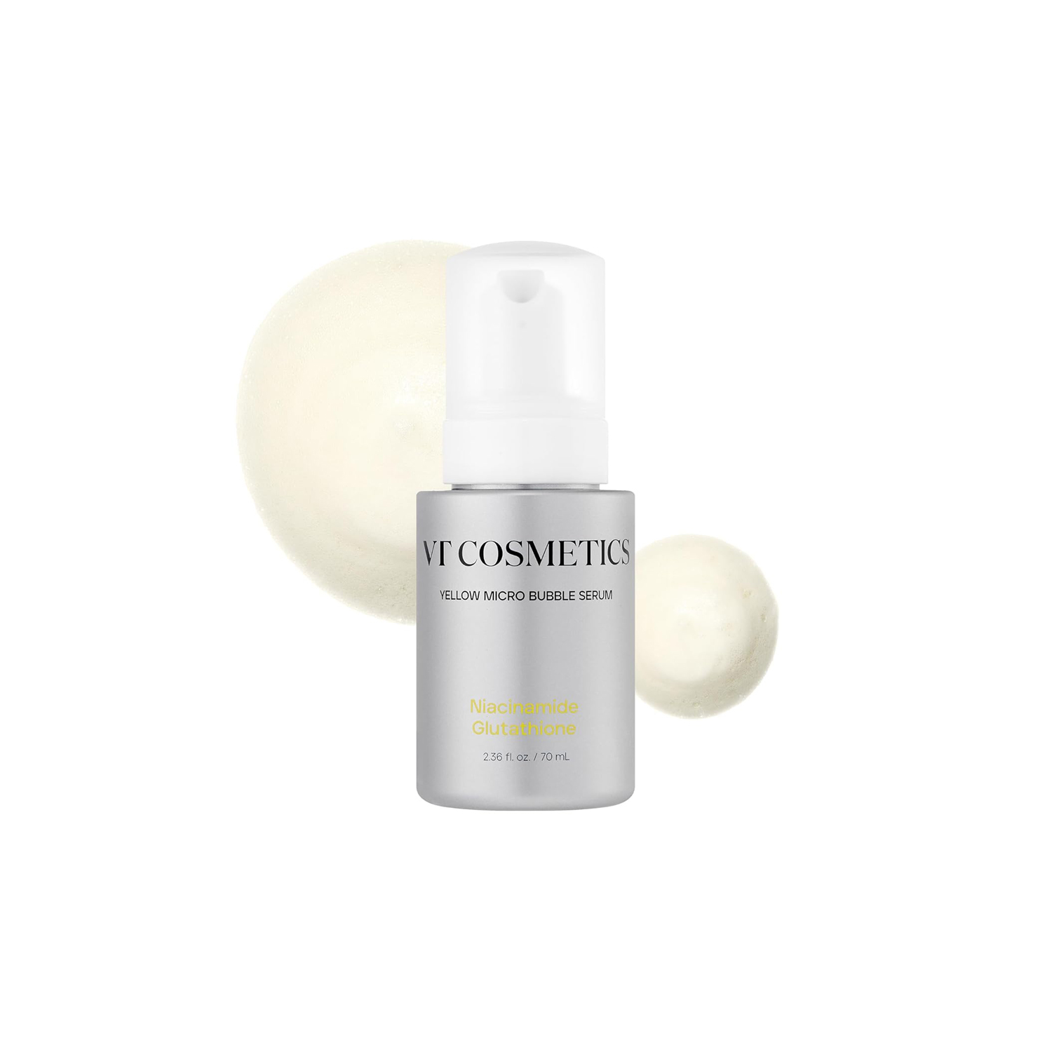 skincare-kbeauty-glowtime-vt cosmetics niacinamide glutathione yellow micro bubble serum