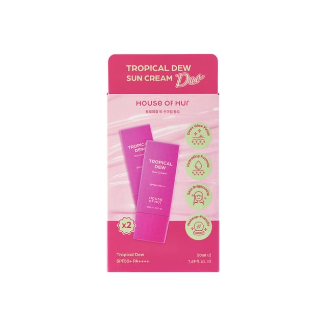 HOUSE OF HUR Tropical Dew Sun Cream Duo Set 1 skincare-kbeauty-glowtime-house of hur tropical dew sun cream