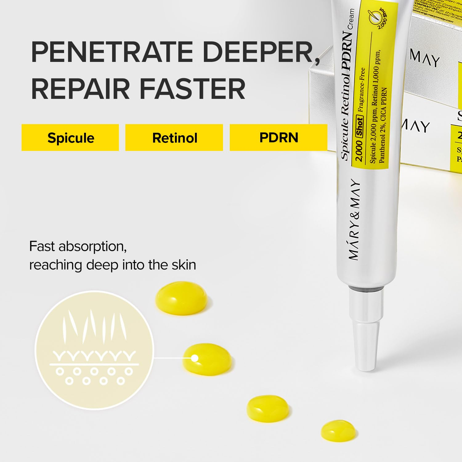 MARY and MAY Spicule Retinol PDRN Cream 7 skincare-kbeauty-glowtime-mary and may spicule retinol Pdrn cream