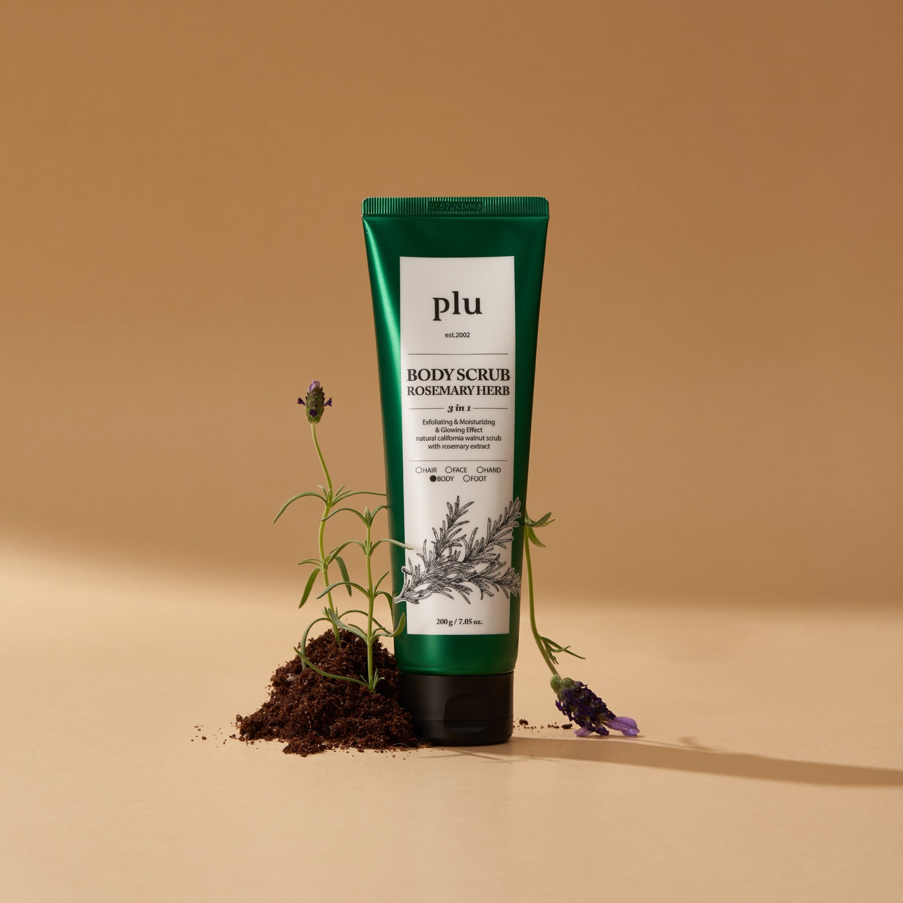 PLU Body Scrub Rosemary Herb 2 skincare-kbeauty-glowtime-plu body scrub rosemary herb